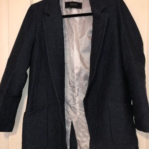 Long blazer, cropped sleeves